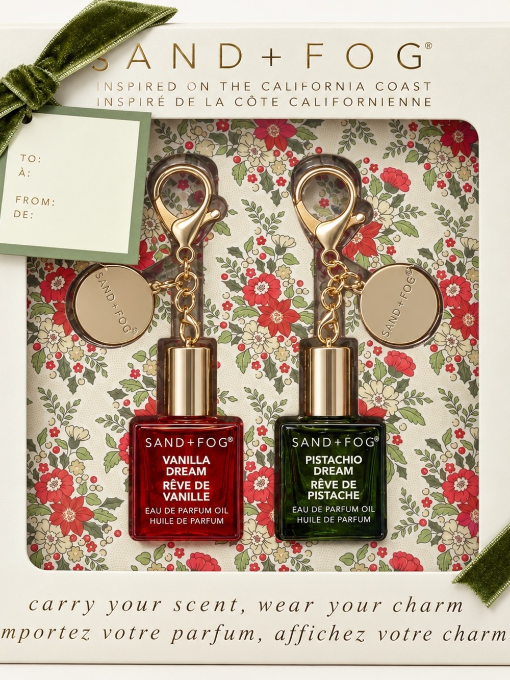 SAND +FOG vanilla Dream & Pistachio Dream Perfume Oil Keychain